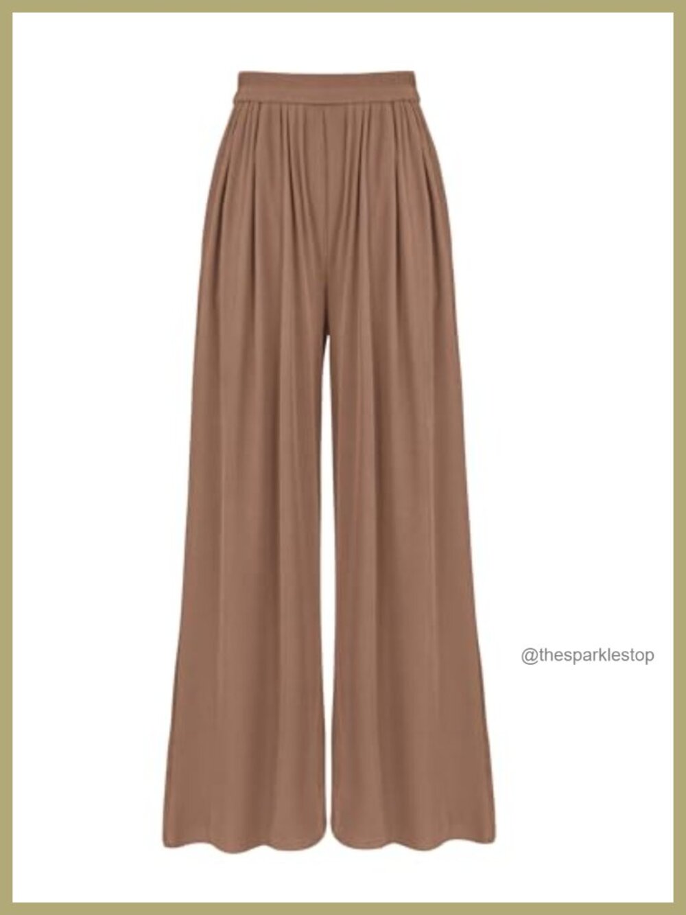 Ribbed Knit High Waisted Wide Leg Palazzo Lounge Pants Pleated Trousers